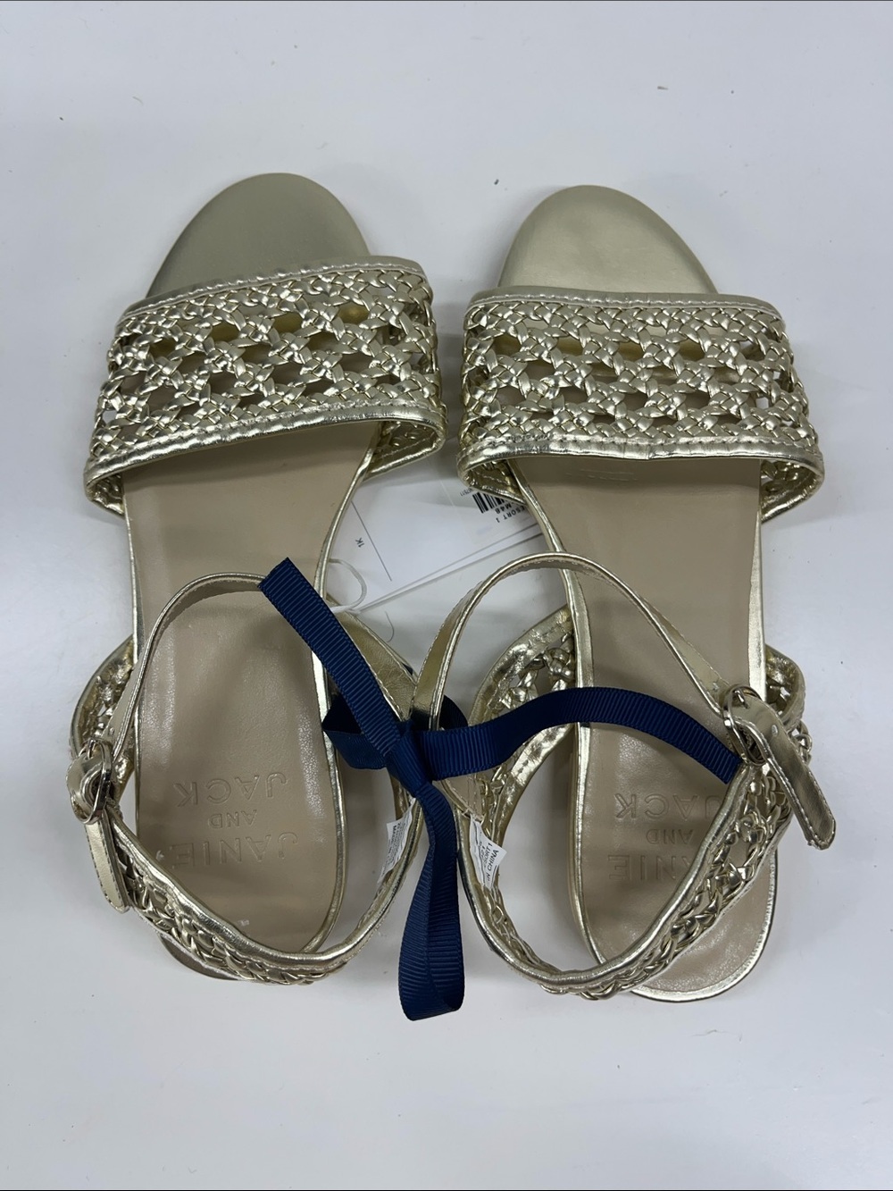 NWT Janie and Jack Sandal In Gold Size 1